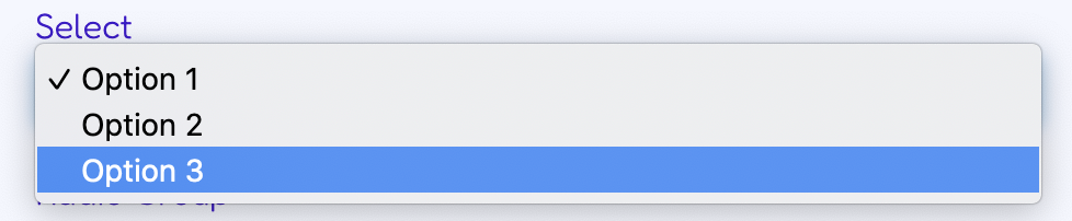 Select drop down menu.